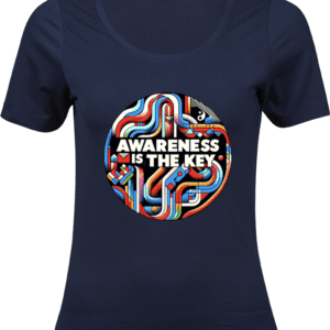 Koszulka damska premium „Awareness is the Key” - Vibes Goods