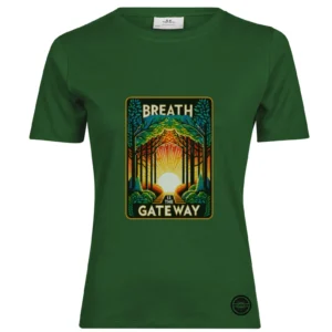 Koszulka damska „Breath is the Gateway” Stan : Obecność