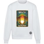 Bluza premium oversize 440 g „Breath is the Gateway” - Vibes Goods