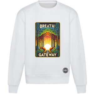 Bluza premium oversize 440 g „Breath is the Gateway” - Vibes Goods