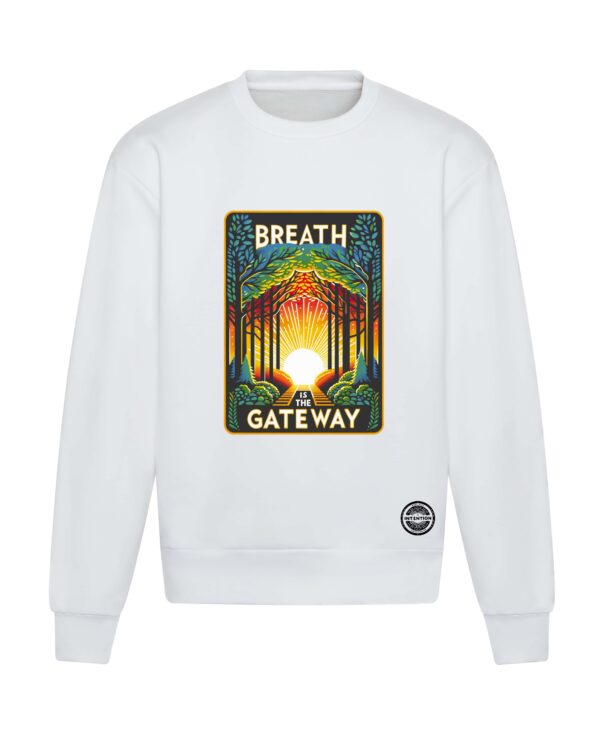 Bluza premium oversize 440 g „Breath is the Gateway” - Vibes Goods