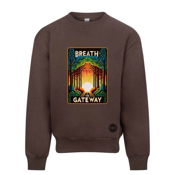 Bluza premium oversize 440 g „Breath is the Gateway” - Vibes Goods