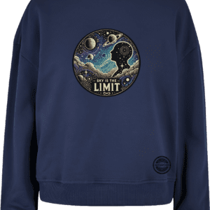 Bluza damska oversize 300 g „Sky Is The Limit” - Vibes Goods